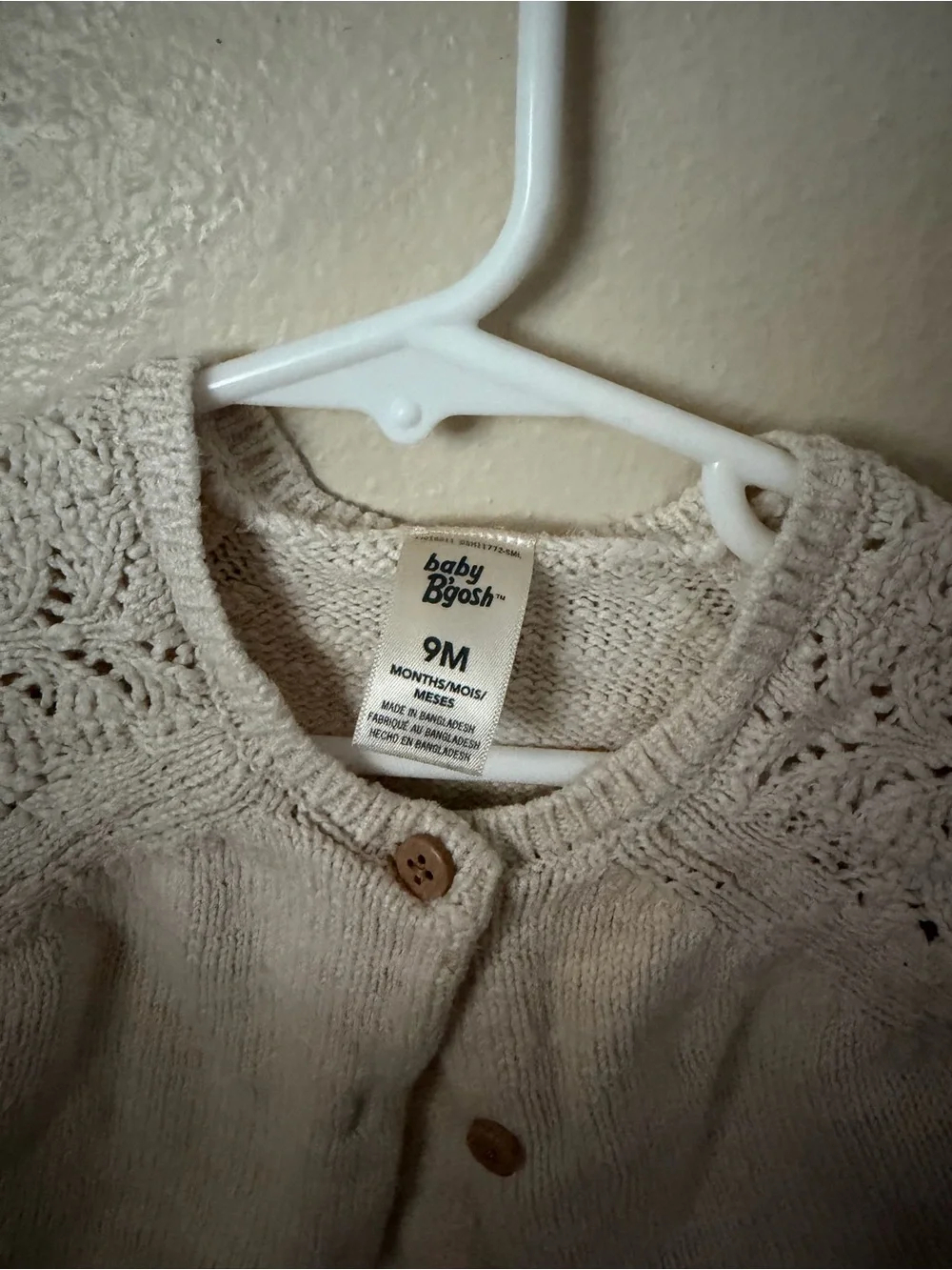 OshKosh B'gosh Cream Knit Cardigan